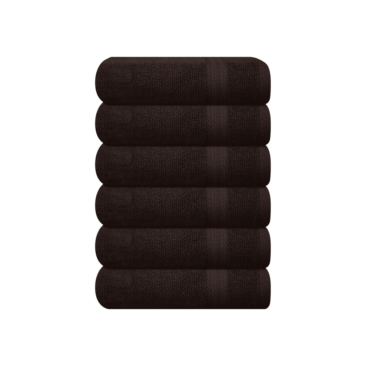 GLAMBURG Ultra Soft 8-Piece Towel Set - 100% Pure Ringspun Cotton, Contains 2 Oversized Bath Towels 27x54, 2 Hand Towels 16x28, 4 Wash Cloths 13x13 - Ideal for Everyday use, Hotel & Spa - Black
