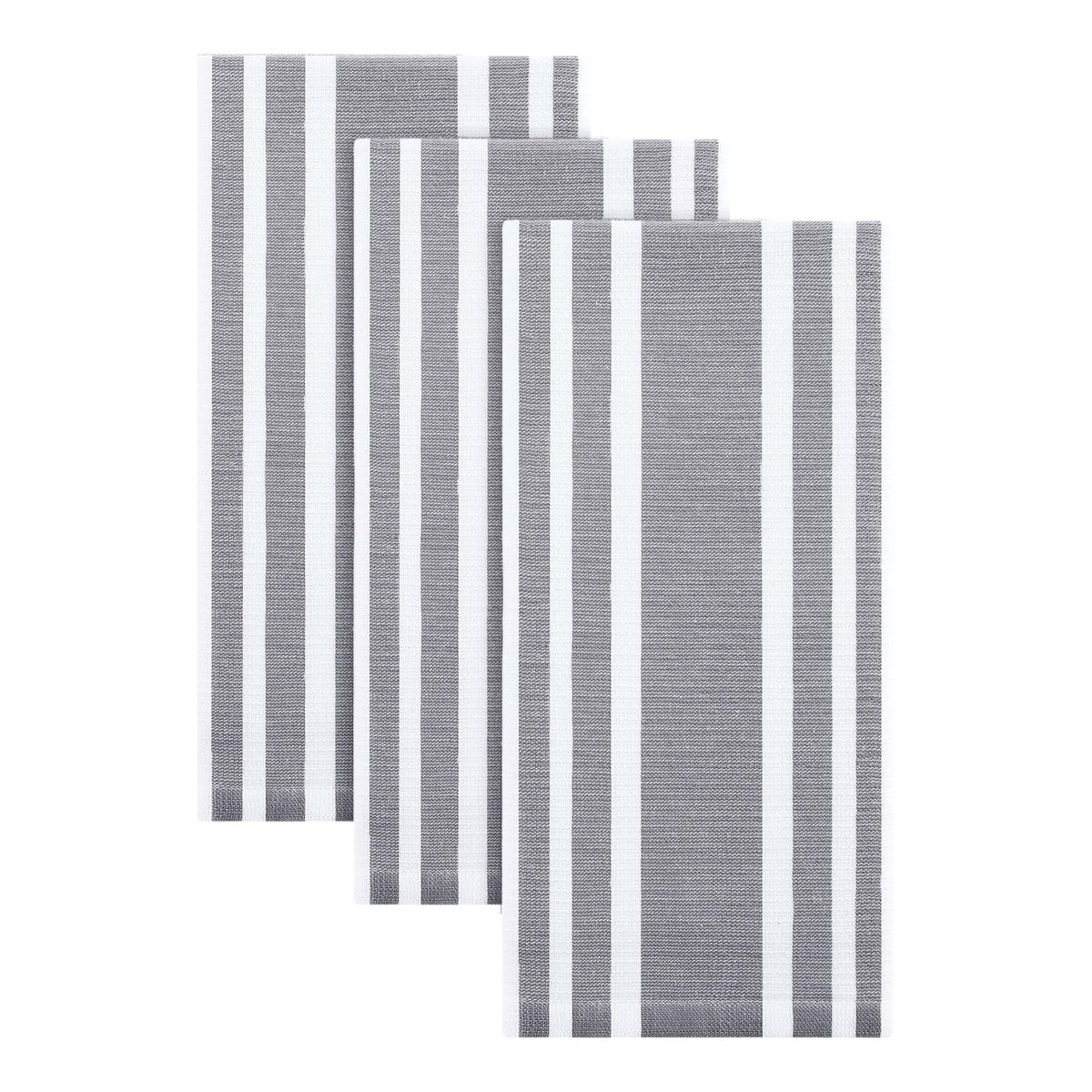 Homaxy 380 GSM Cotton Premium Kitchen Towels 6 Pack, 18"x 28", Khaki