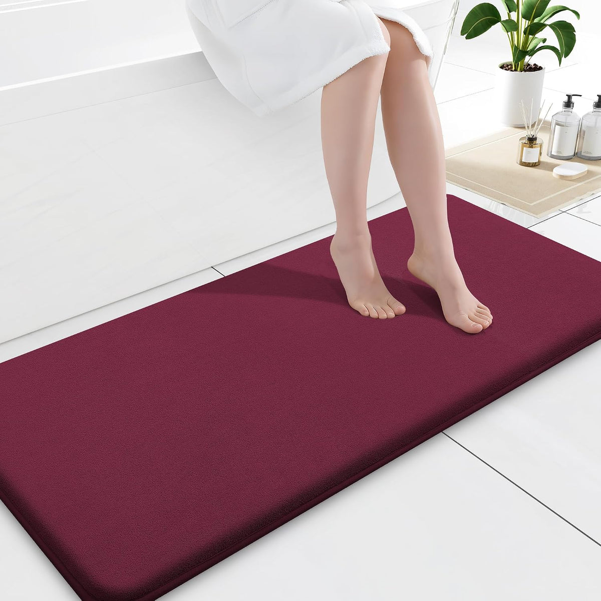 Smiry Memory Foam Bath Mat 30x20, Extra Soft and Absorbent Bathroom Rugs