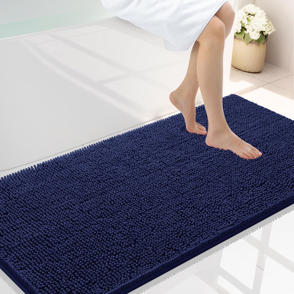 Smiry Bathroom Rugs 30X20, Luxury Chenille Extra Soft Absorbent Bath Mat