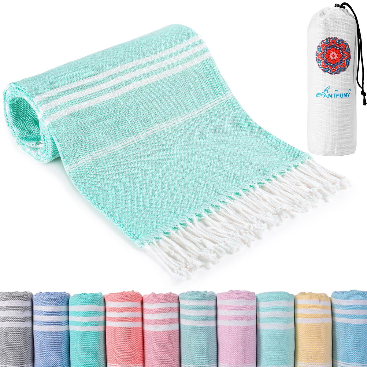 Turkish Beach Towels Vacation Essentials Quick Dry Sand Free Soft Absorbent Adult Oversized Bath Pool Swim Long Towel Lightweight Thin Fast Drying Over The Chair Towel Sand Repellent Anti Yellow
