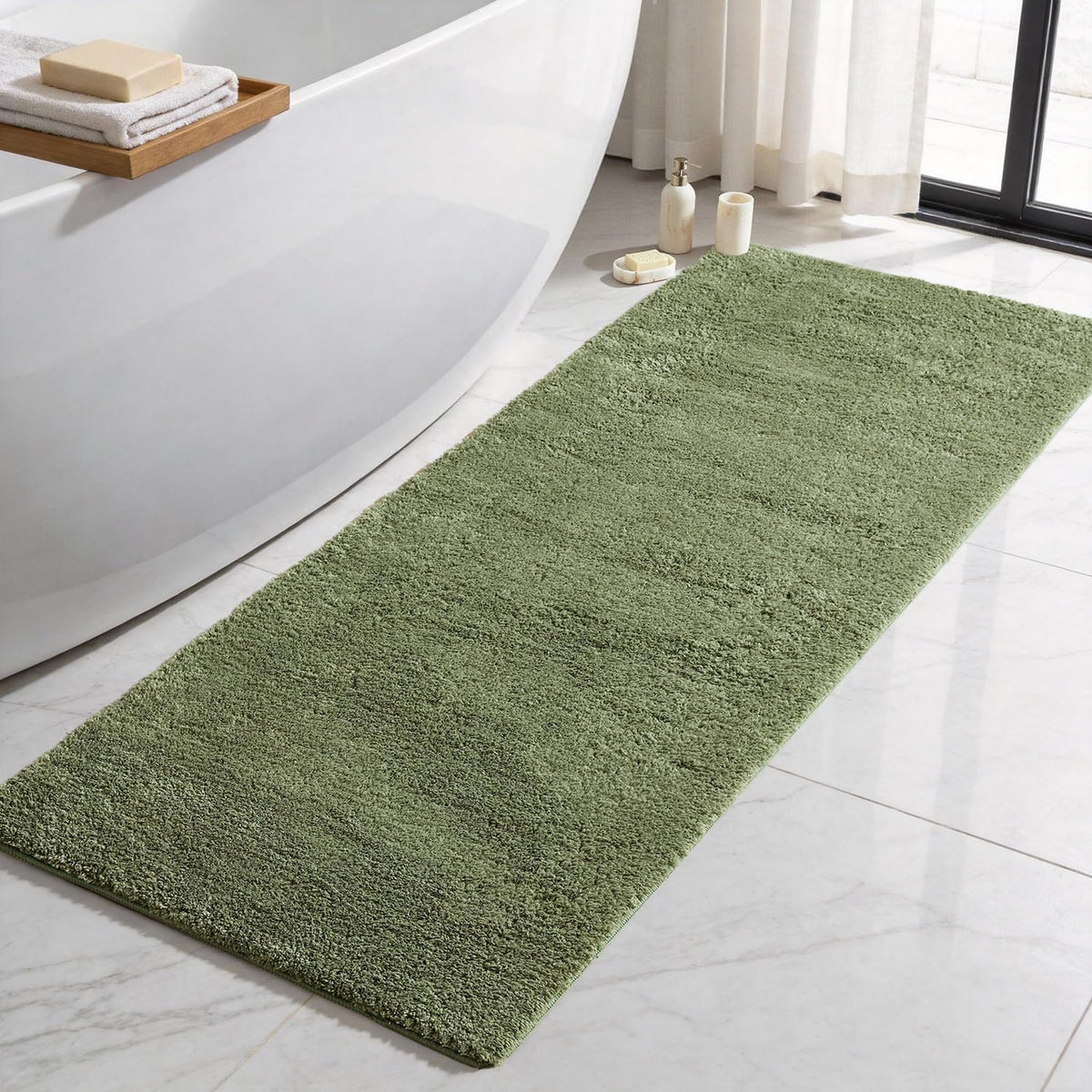 TYUU Navy Blue Bathroom Rugs, Ultra Soft Bath Rugs Non Slip Washable, Super Absorbent Quick Dry Small Bath Mat with Rubber Backing for Bathroom Floor, Shower, or Sink, Navy Blue 16" x 24"