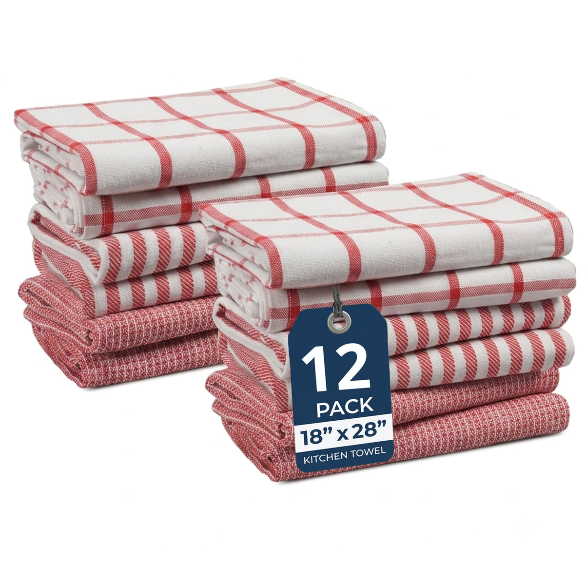 LANE LINEN Dish Towels for Kitchen 100% Cotton Tightly Woven 6 Pack - Olive