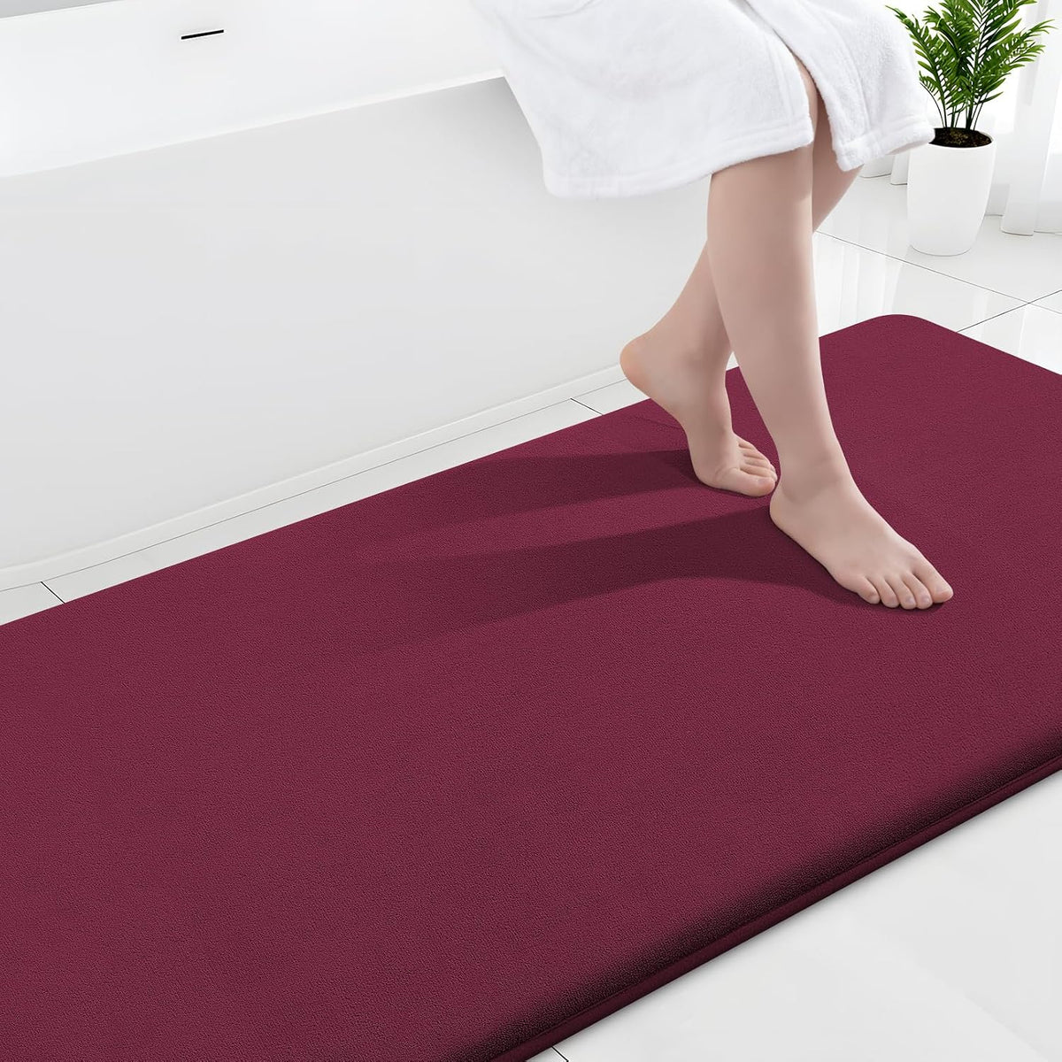 Smiry Memory Foam Bath Mat 30x20, Extra Soft and Absorbent Bathroom Rugs