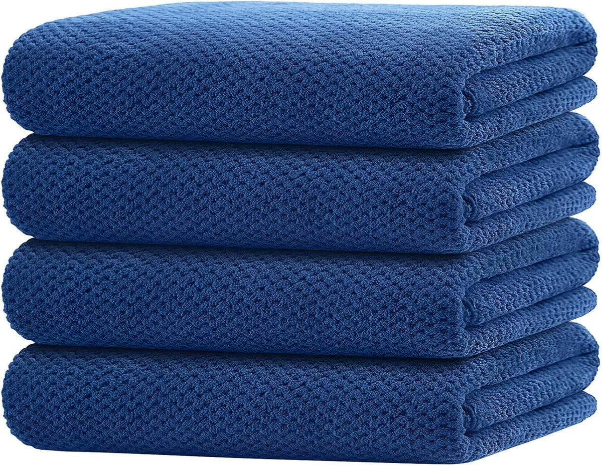 HOMEXCEL 4PK Bath Towel Set, 30x60 in, Absorbent Large Towels for Bathroom