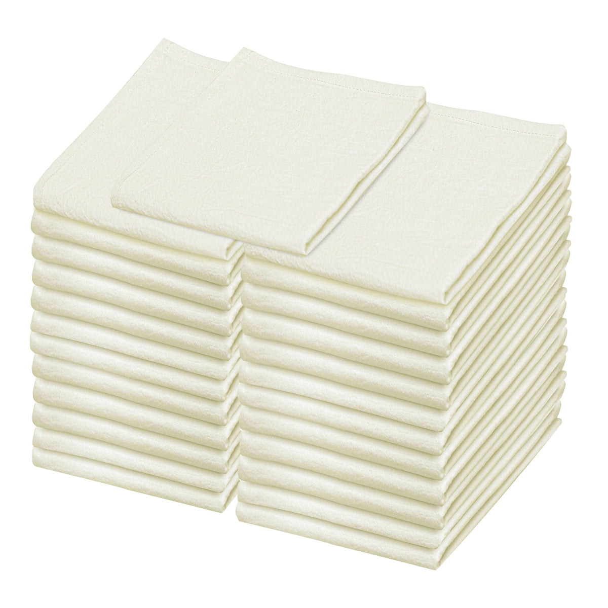 Flour Sack Towels | Tea Towel for Crafts| Kitchen Dish Cotton Blank Towel for Embroidery| Baking Bread Proofing Linen Cover| Super Absorbent Quick Dry| 12 Pack 18"x 28" White