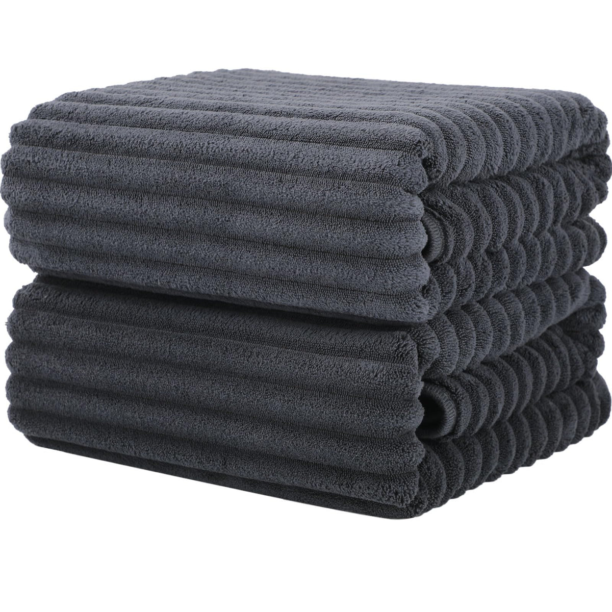 Luxury 4-Piece Quick-Dry Bath Towel Set 27.5X 55 Inches – Ultra Soft Microfiber for Bathroom, Bar, Pool, Gym & Travel – Elegant Twill Design