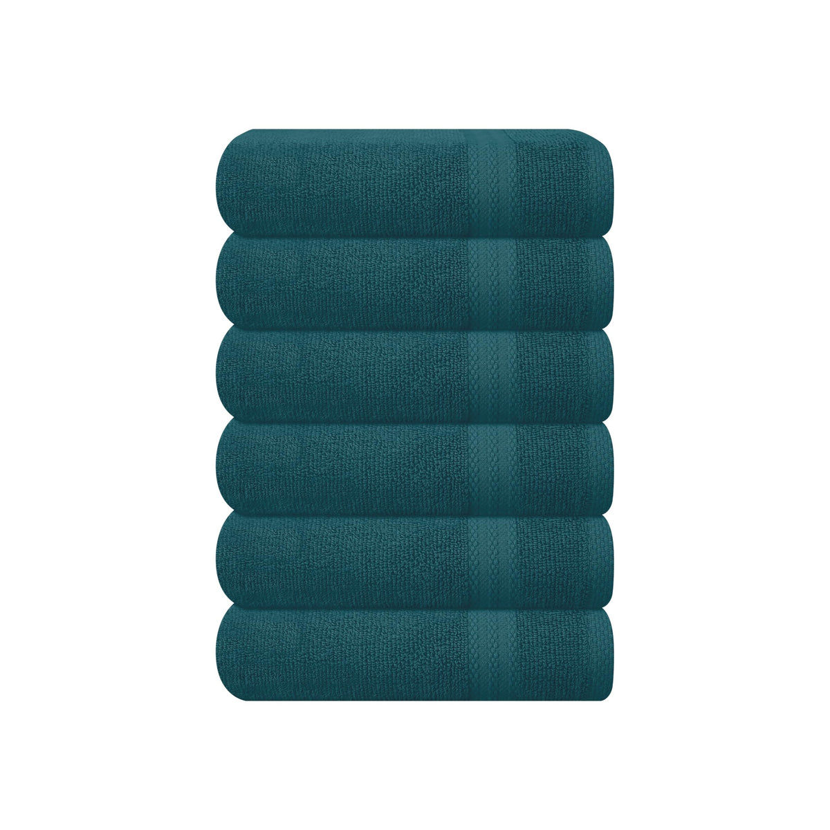 GLAMBURG Ultra Soft 8-Piece Towel Set - 100% Pure Ringspun Cotton, Contains 2 Oversized Bath Towels 27x54, 2 Hand Towels 16x28, 4 Wash Cloths 13x13 - Ideal for Everyday use, Hotel & Spa - Navy Blue