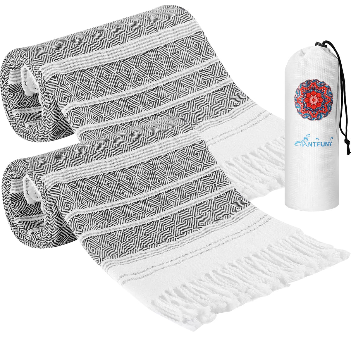 Turkish Beach Towels Vacation Essentials Quick Dry Sand Free Soft Absorbent Adult Oversized Bath Pool Swim Long Towel Lightweight Thin Fast Drying Over The Chair Towel Sand Repellent Anti Yellow