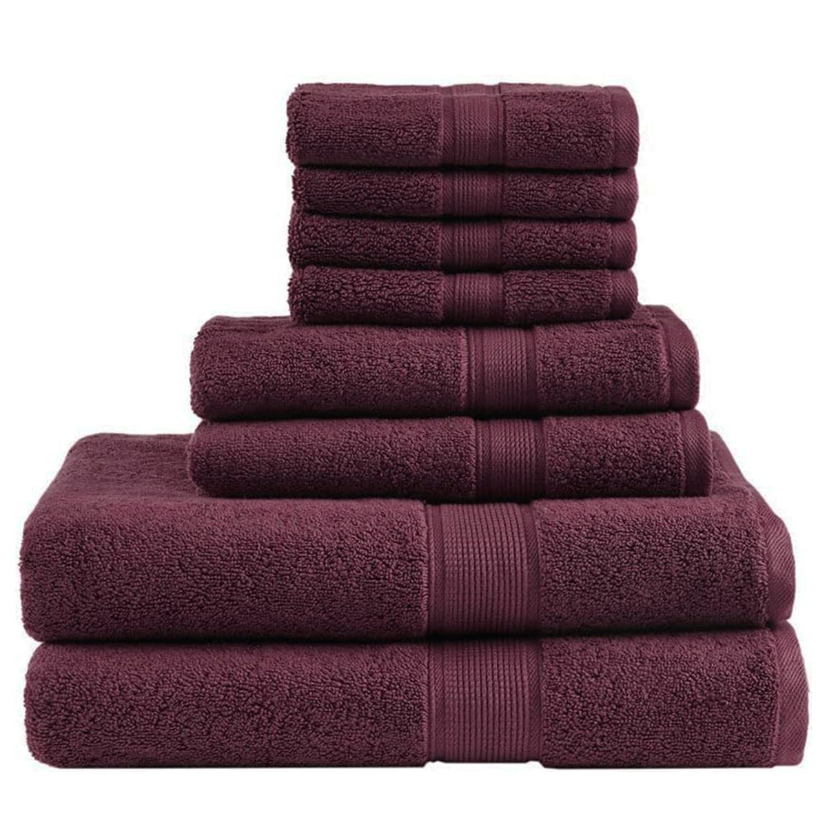 Madison Park 800GSM 100% Cotton Bathroom Bath Towel Set of 8, Light Blue