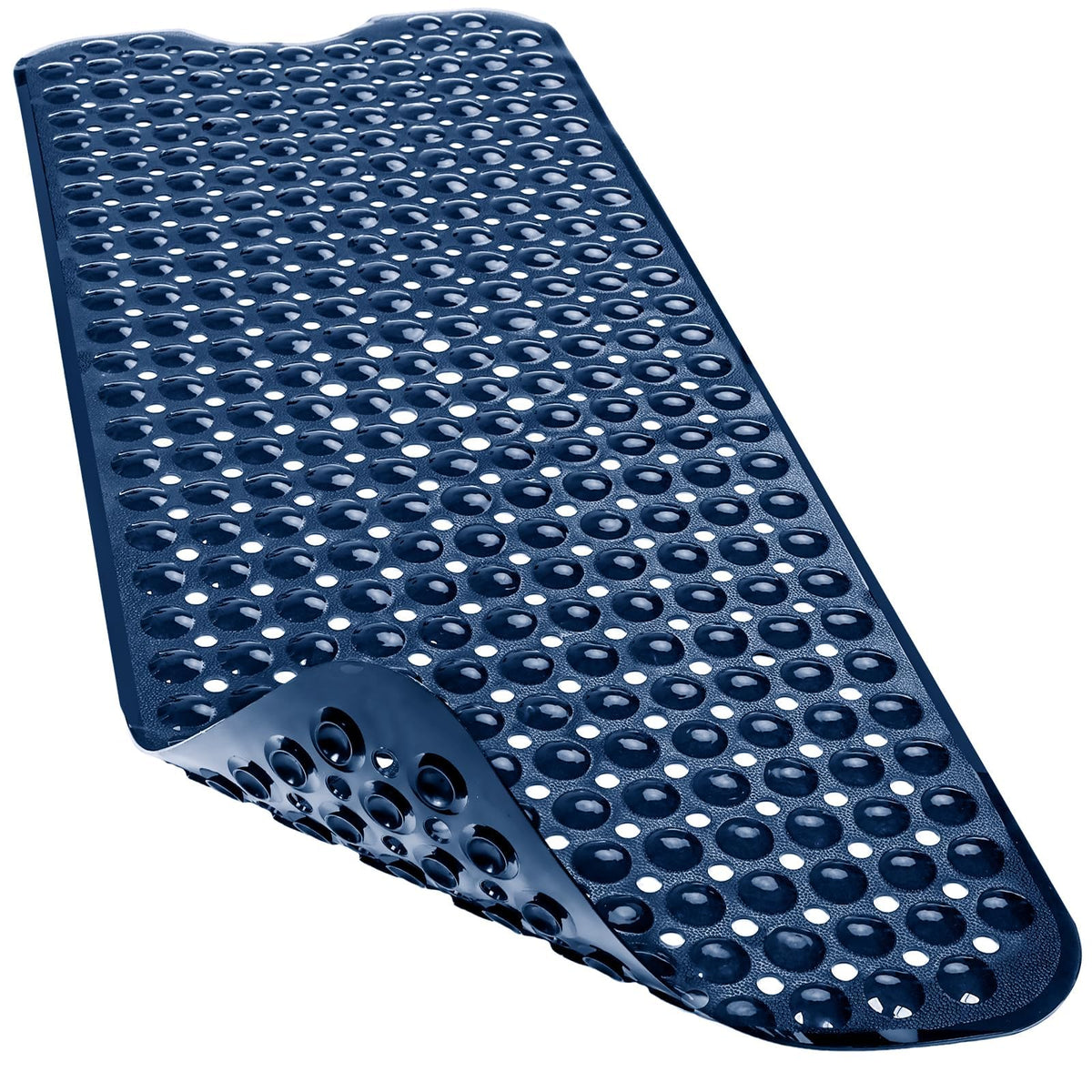 Bathtub and Shower Mats, 40x16 Inch Extra Large Non Slip Soft Bath Tub Mat with Suction Cups and Drain Holes for Bathroom Floor and Keep Tubs Clean, Machine Washable, Black