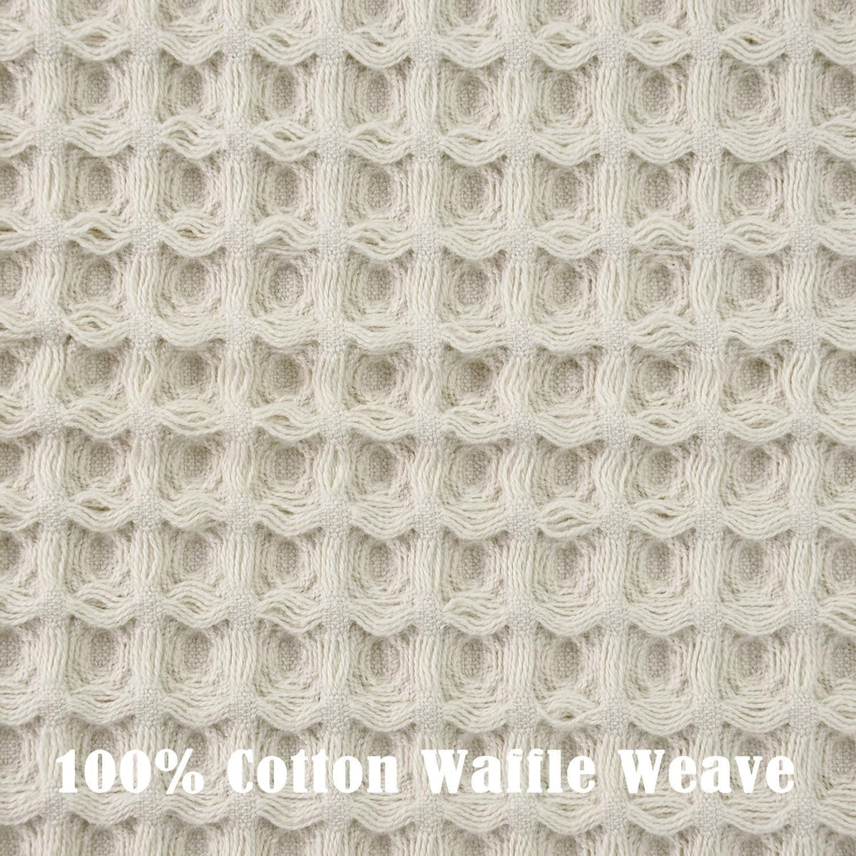 Jacquotha Waffle Hand Towels 2-Piece (Mist White) – Cotton, Quick Dry, Lint Free, 13” x 29”