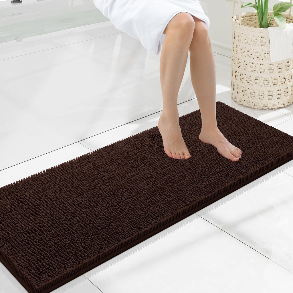 Smiry Bathroom Rugs 30X20, Luxury Chenille Extra Soft Absorbent Bath Mat