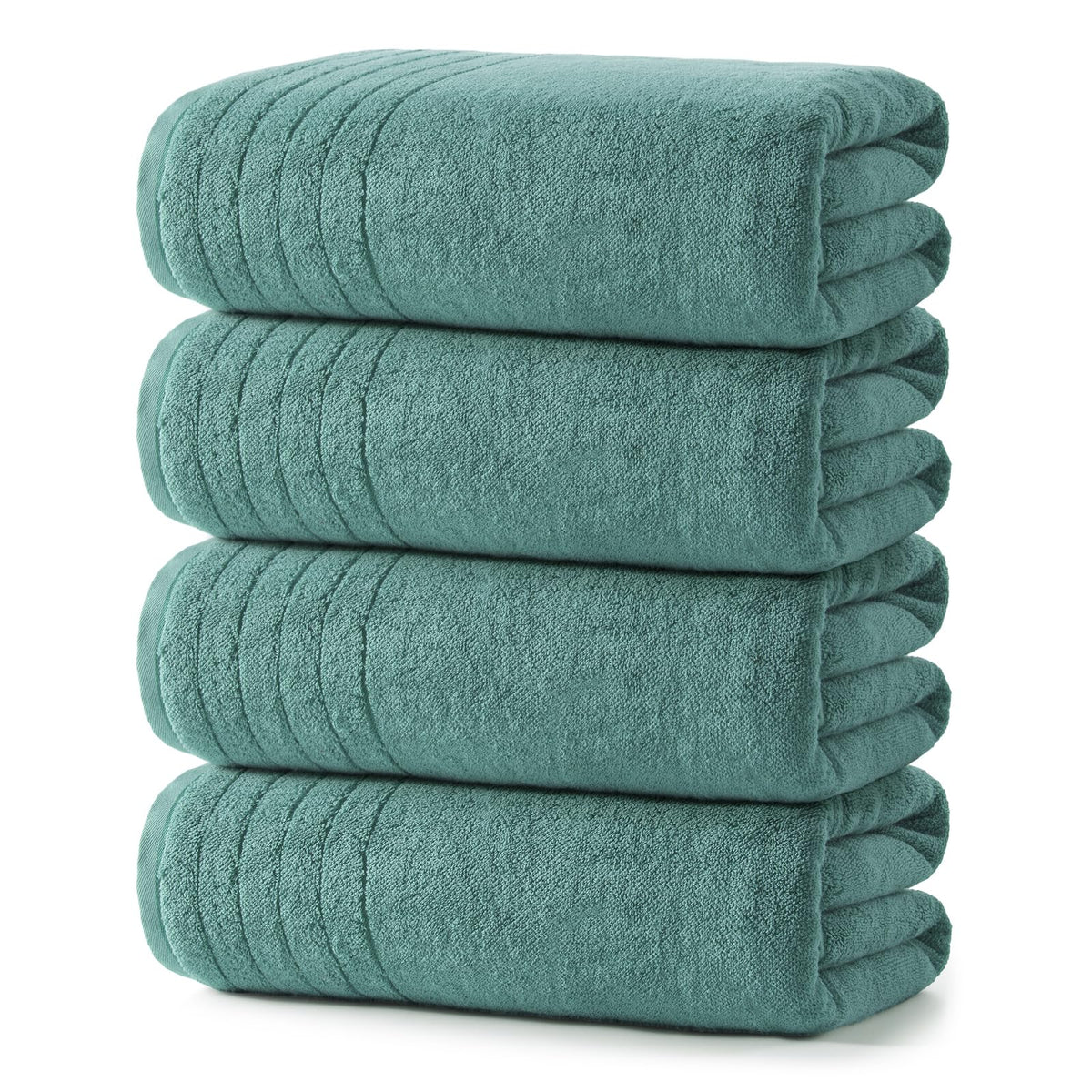 REDKISS 2 Pack Extra Large 35x70 Inch Cotton Bath Towels, Light Gray