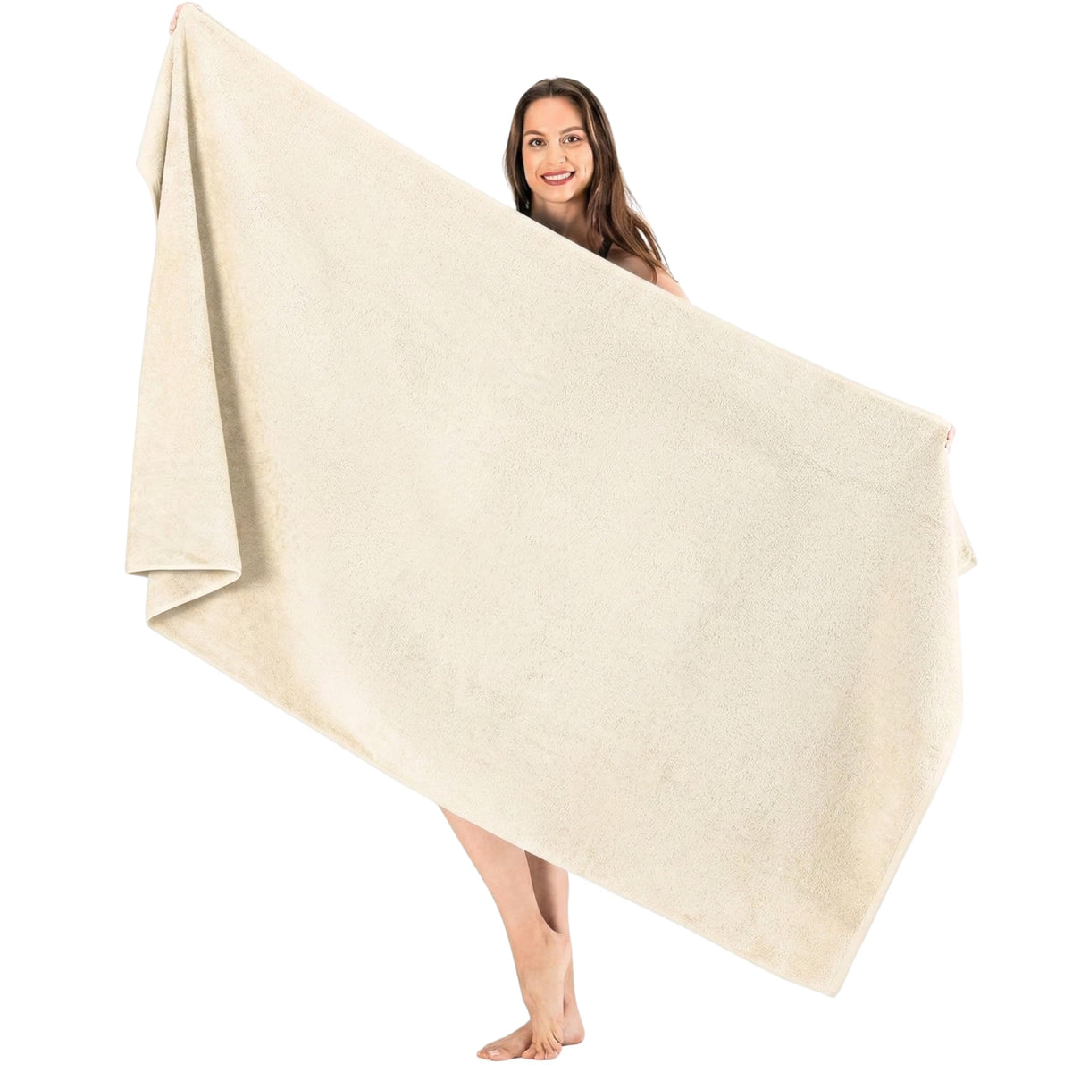 SALBAKOS 6-Piece 100% Turkish Cotton Hand Towels, 16x30 inch, White