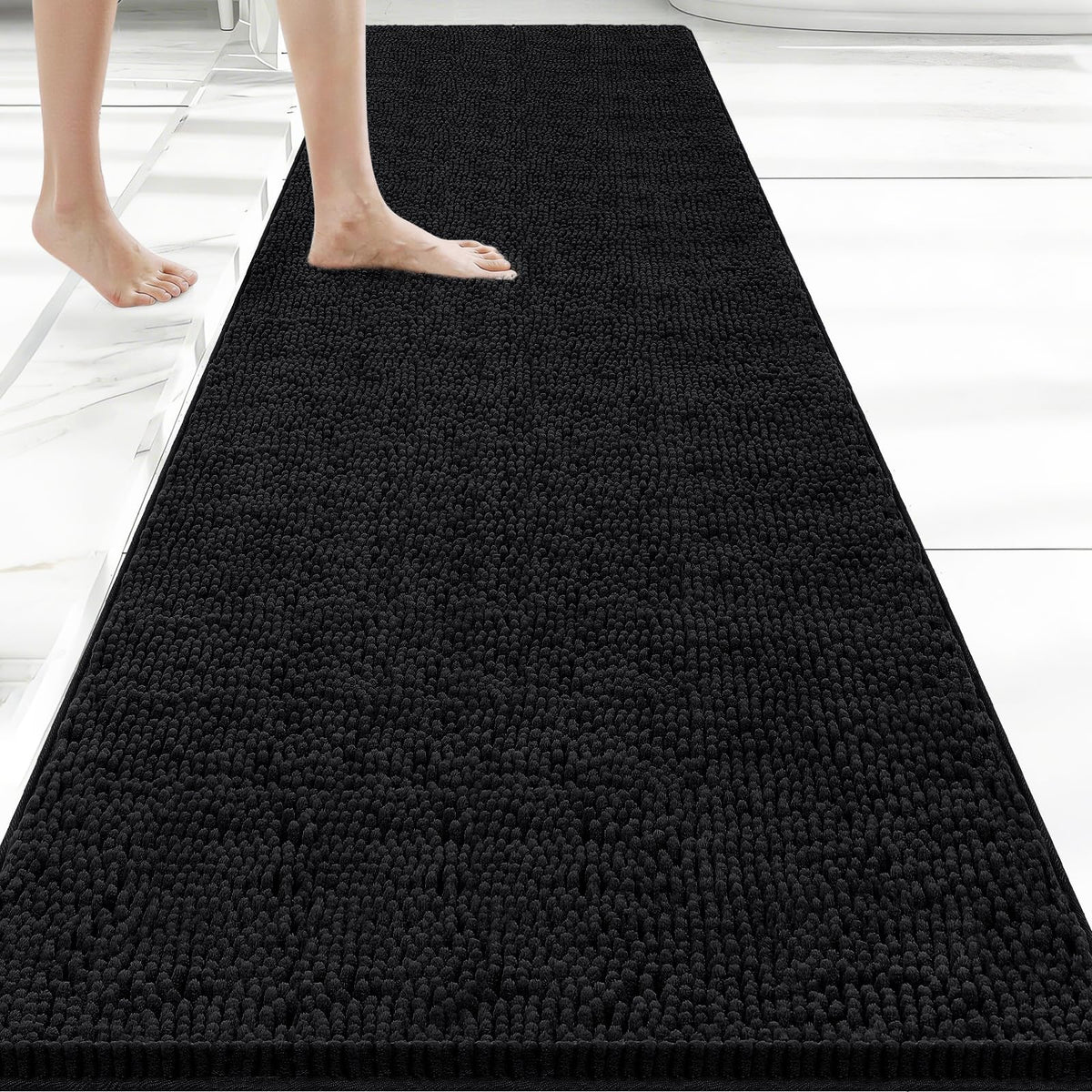 Bcoimo Small Bath Rug Mat,Sage Chenille High Absorbent Bathroom Floor Mats