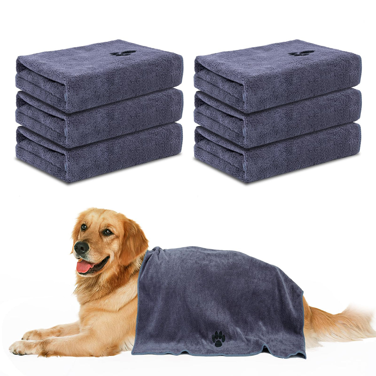2 Pack Microfiber Dog Towels for Drying Dogs, Large Size 40'' X 23.6''
