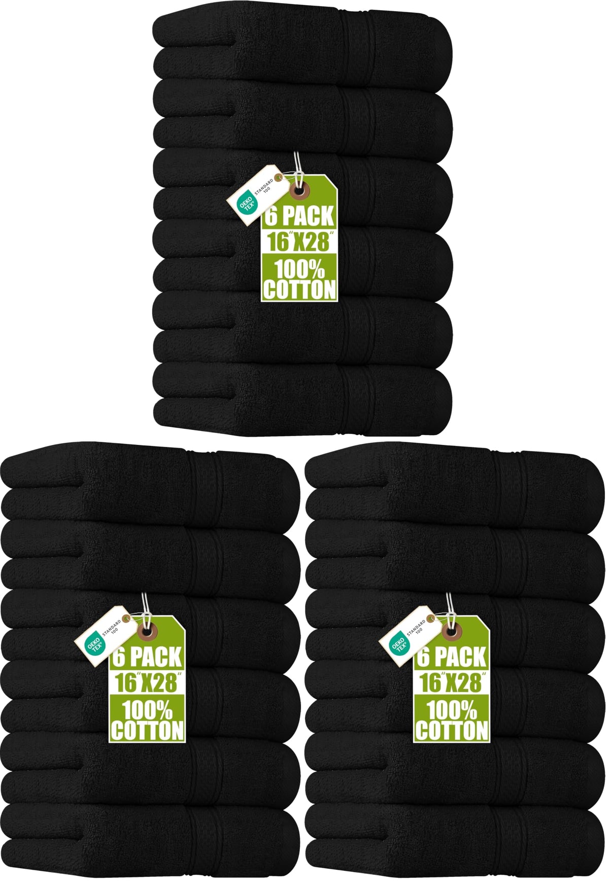 Utopia Towels 6 Pack Premium Hand Towels, 16x28 in, 600 GSM Cotton, Grey