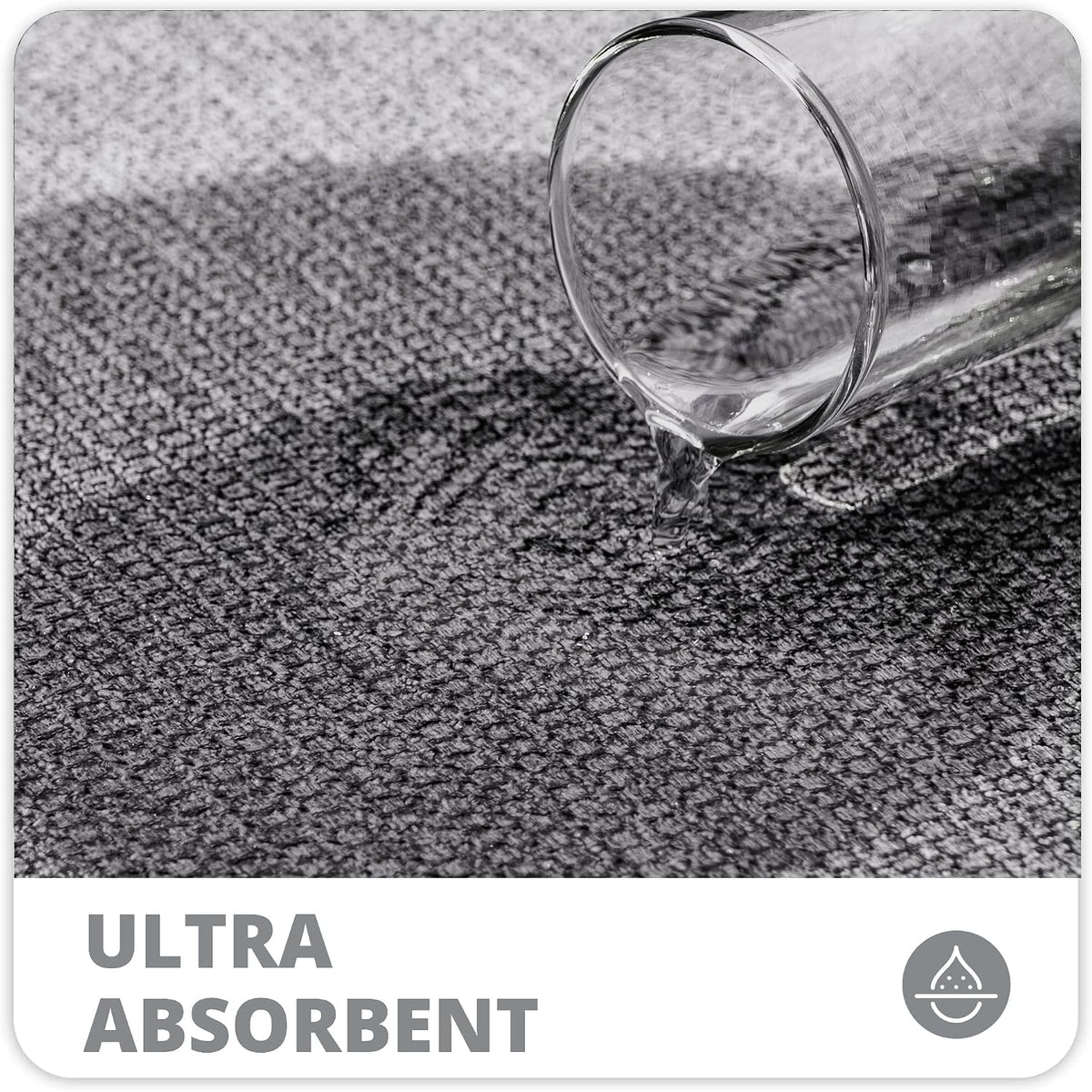 Bath Mat,Ultra Thin Bathroom Rugs,Rubber Bath Mats for Bathroom,No Slip Bath Rugs,Quick Dry,Machine Washable,Low Pile,Absorbent,Shower Outside,Sink,Home Decor Accessories.Grey,1'5"x2'3"(17x27Inch)