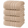 Velqora Large Bath Towels 4 Pack, 30x60 in, 100% Cotton, White