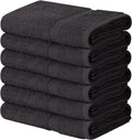 Towel and Linen Mart 100% Cotton Grey 6 Pack Medium Bath Towel Set, Quick Dry, Super Absorbent, Light Weight, Soft Feel, Premium Towels for Hotel, Spa and Bathroom (24 X 48 6 Pack, Grey)