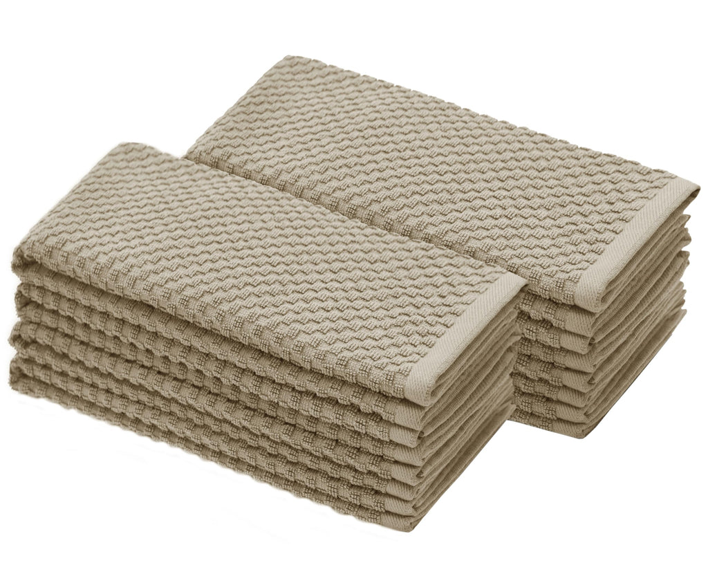 COTTON CRAFT Amazing Kitchen Towel - 12 Pack 100% Cotton Waffle Terry Towel