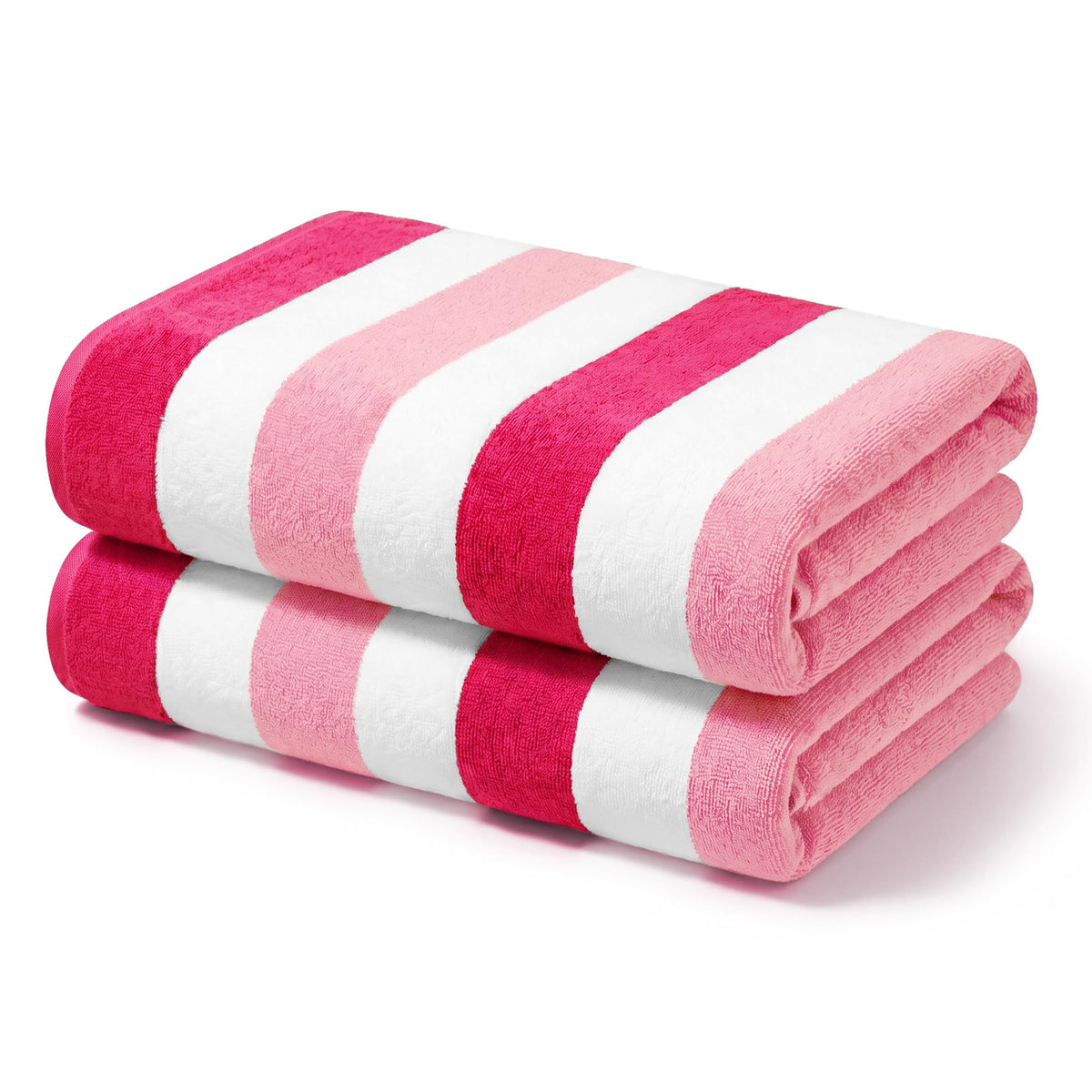 Exclusivo Mezcla 2 Pack Cotton Pool Beach Towel, Oversized Stripe Towel Set