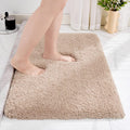 Disolla White Bathroom Rug 17x24 - Non-Slip Plush Small Bath Mat, Highly Absorbent & Ultra Soft Fluffy Floor Mat, Machine Washable for Shower and Tub