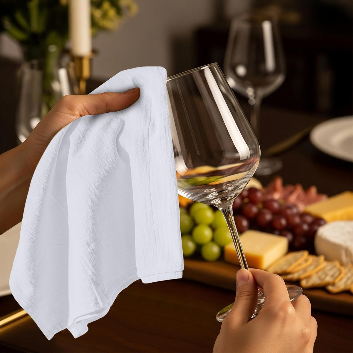 Utopia Kitchen White Flour Sack Towels [24 Pack - 28 x 28 Inch] 100% Cotton