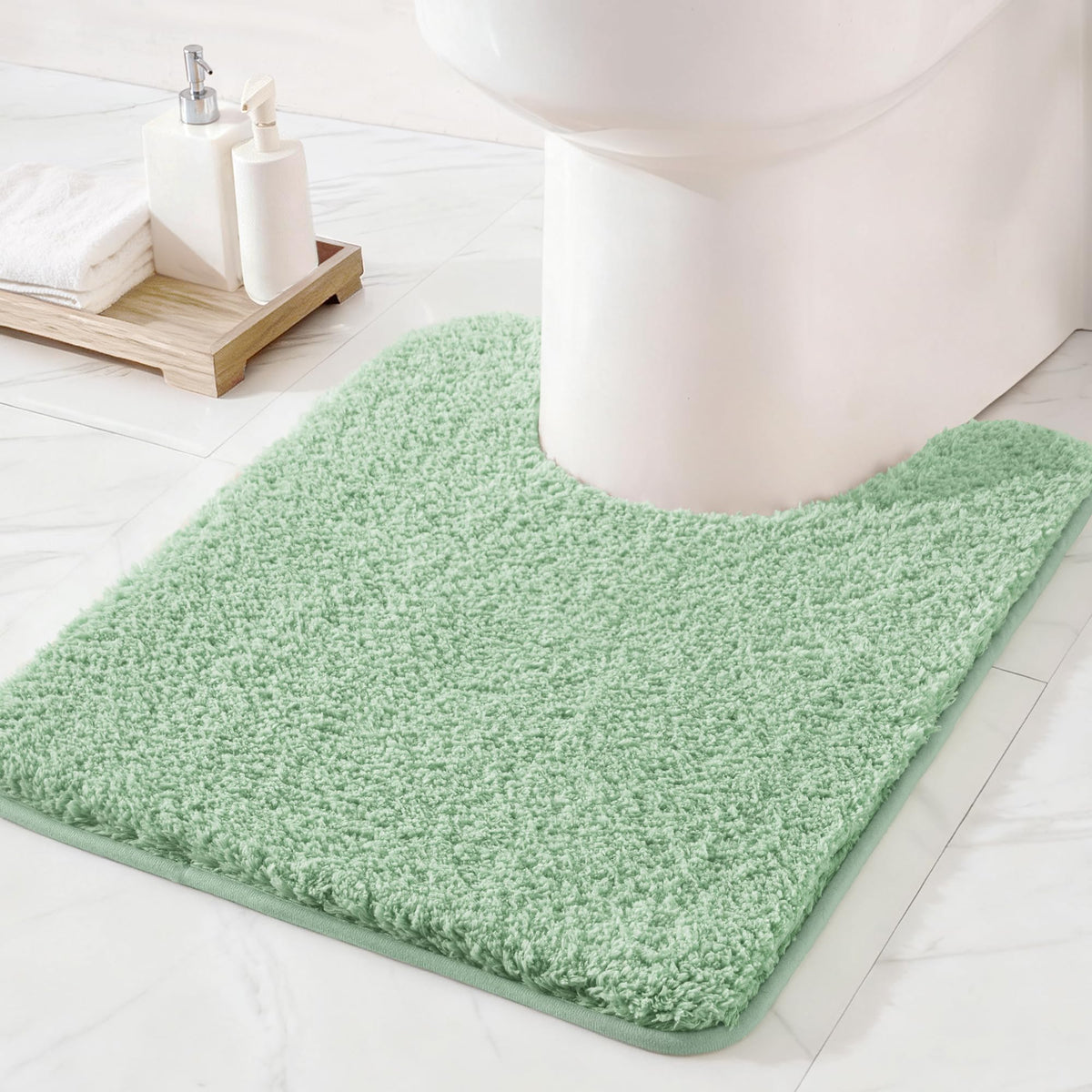 Exclusivo Mezcla Bathroom Rugs Mats 17x24, Navy Blue