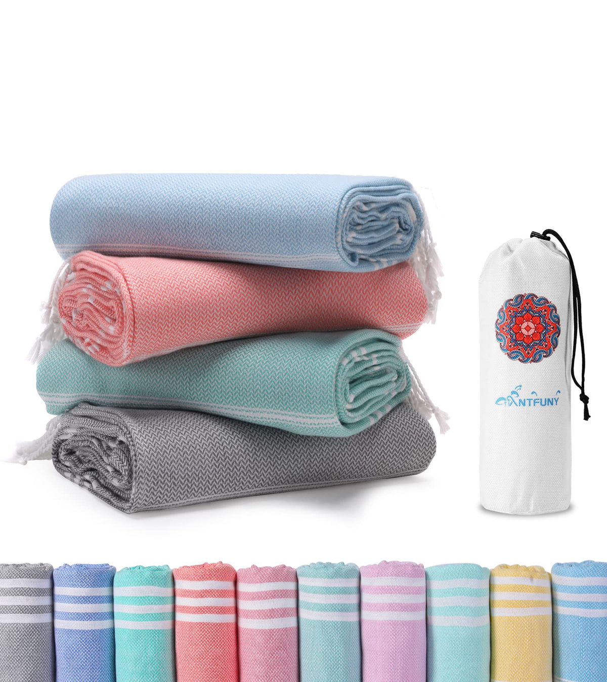 Turkish Beach Towels Vacation Essentials Quick Dry Sand Free Soft Absorbent Adult Oversized Bath Pool Swim Long Towel Lightweight Thin Fast Drying Over The Chair Towel Sand Repellent Anti Yellow