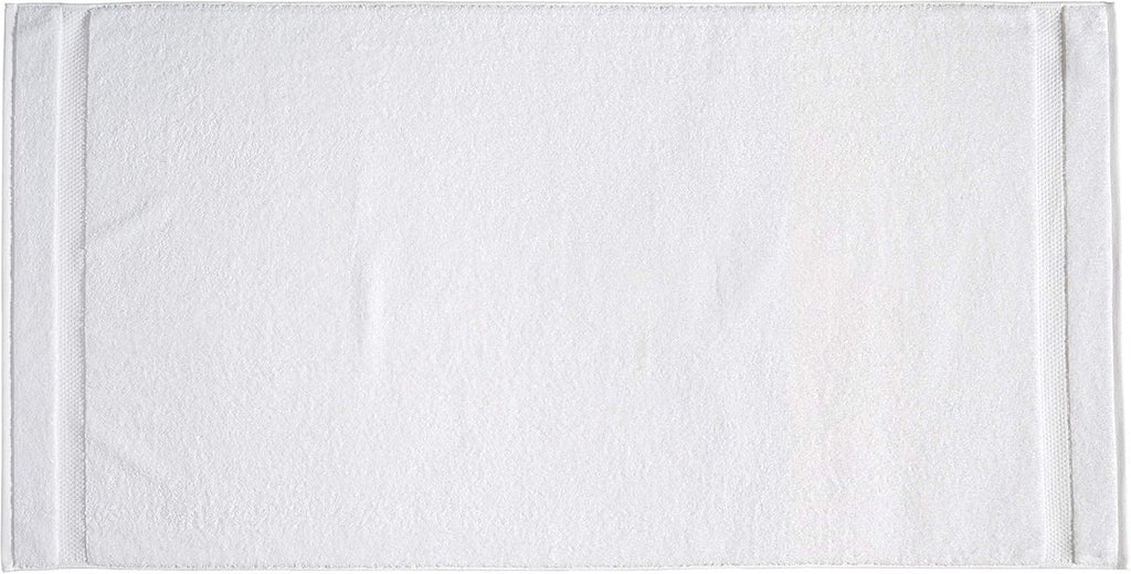 Amazon Basics 6-Pack Bath Towels, 100% Ring Spun Cotton, 600 GSM, Lightweight and Highly Absorbent, Quick Drying, Hotel Quality, 27 x 54 inches, White