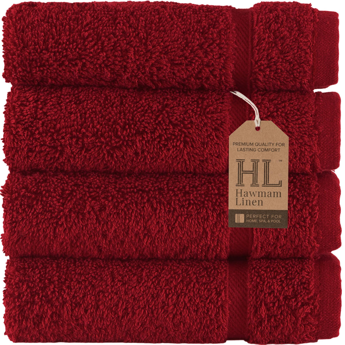 Hawmam Linen White Bath Towels 4 Pack 27 x 54 Inches 100% Turkish Cotton Soft Lightweight and Highly Absorbent Quick Drying Towels, Premium Quality Perfect for Daily Use