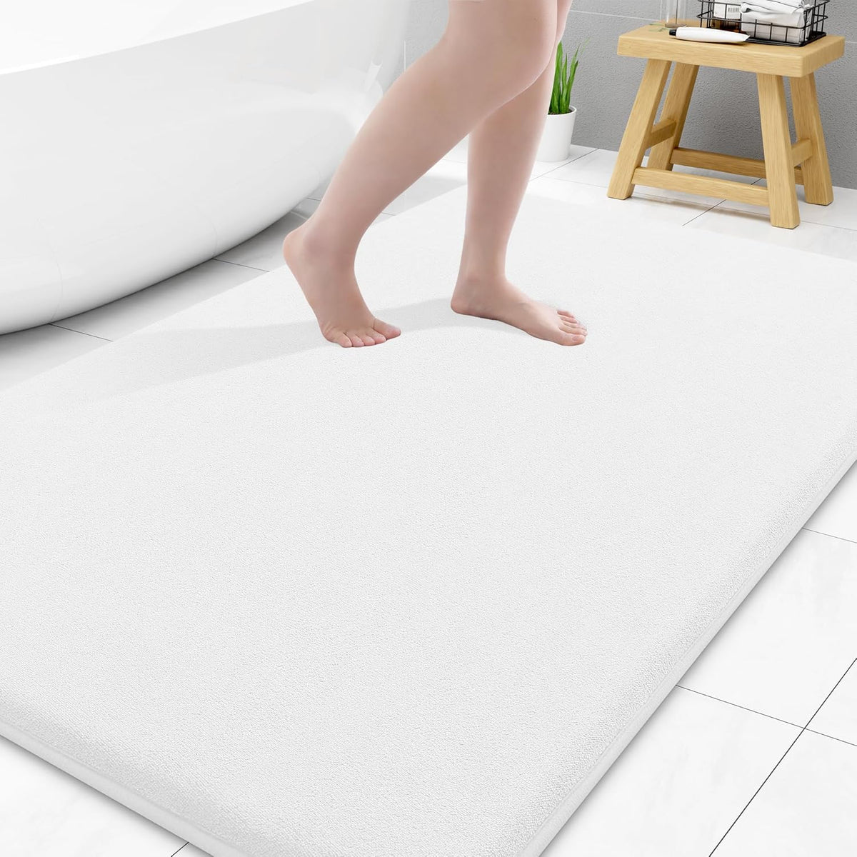 Smiry Memory Foam Bath Mat 30x20, Extra Soft and Absorbent Bathroom Rugs