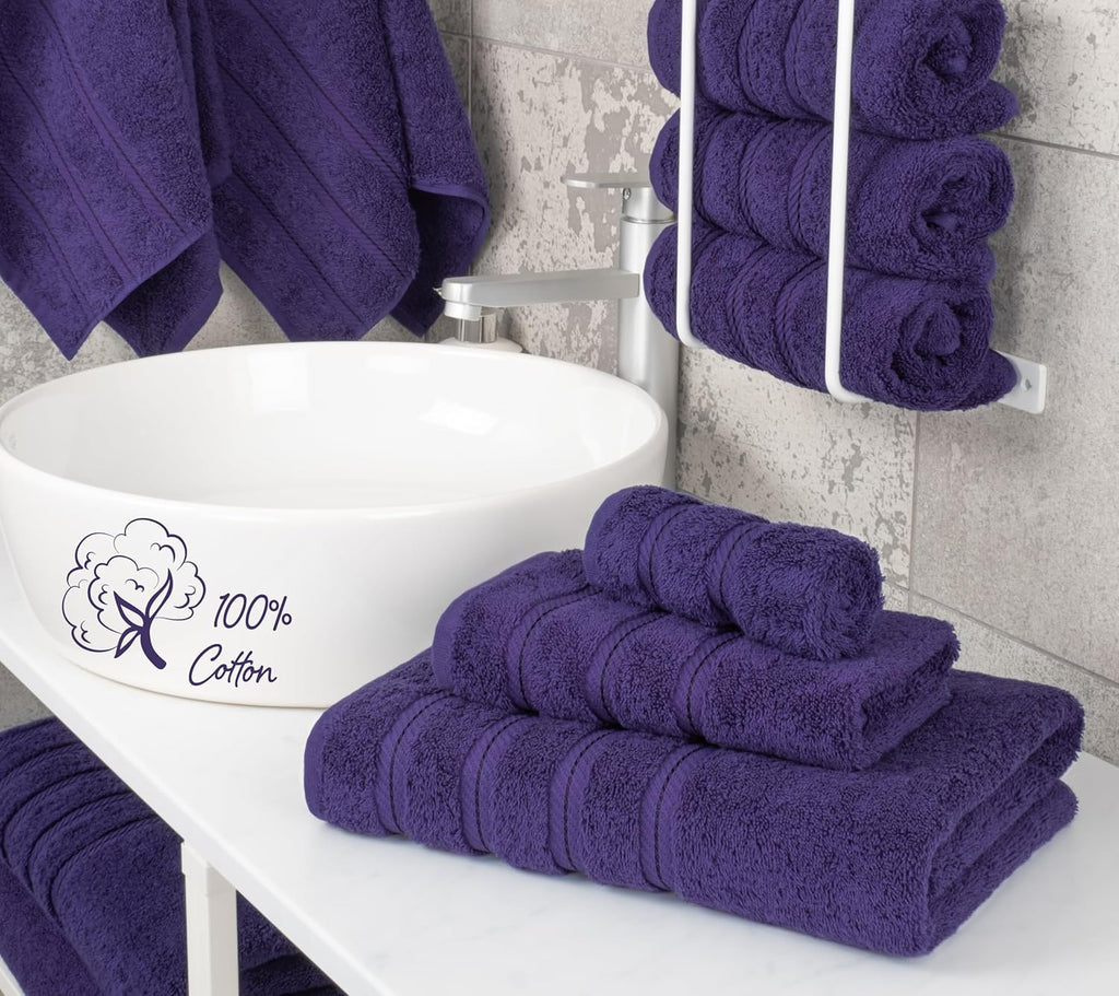 American Soft Linen 100% Cotton Luxury Turkish Towels, 3 Piece Towel Set
