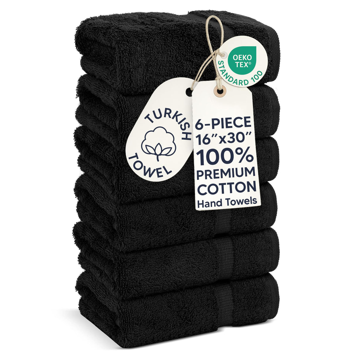 Chakir Turkish Linens 100% Cotton 4-Pack Bath Towels 27x54, Gray