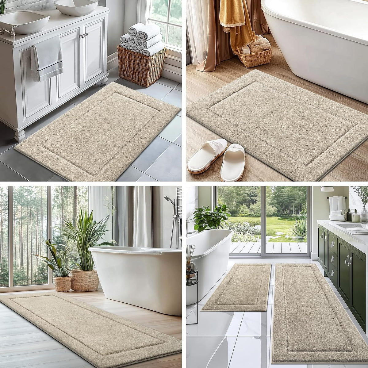 Extra Soft Bathroom Rug 24" x 36", Bath Mat, Throw Rug for Kitchen