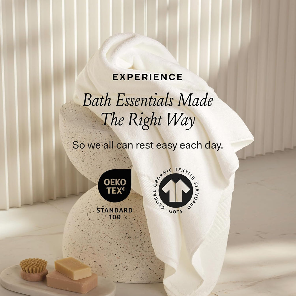 BOLL & BRANCH Plush Bath Towel Set, 6 Pieces, Stone