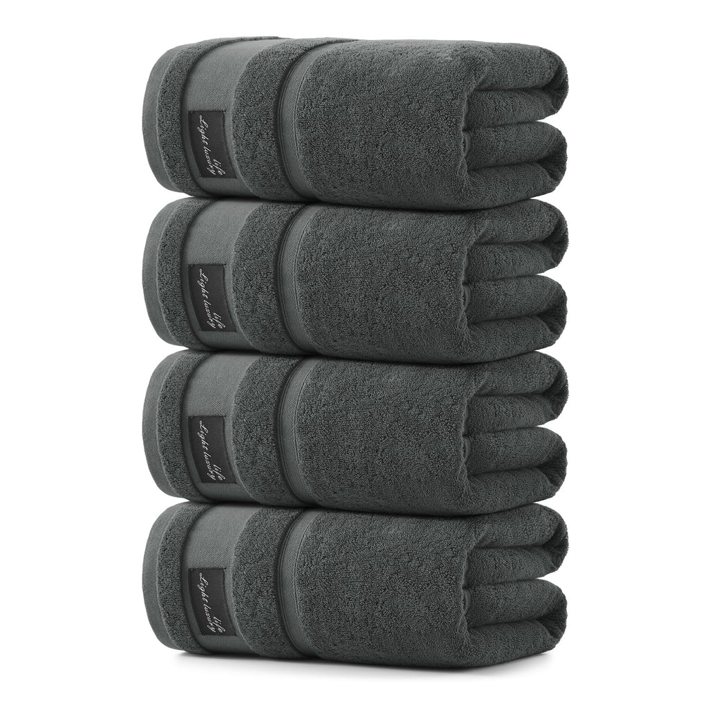 REDKISS 2 Pack Bath Towels Large 32x63 Inches, Heavyweight 760G - Pink