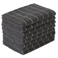 Microfiber Dish Towels - Soft, Super Absorbent and Lint Free Kitchen Towels - 8 Pack (Lattice Designed Gray Colors) - 26 x 18 Inch