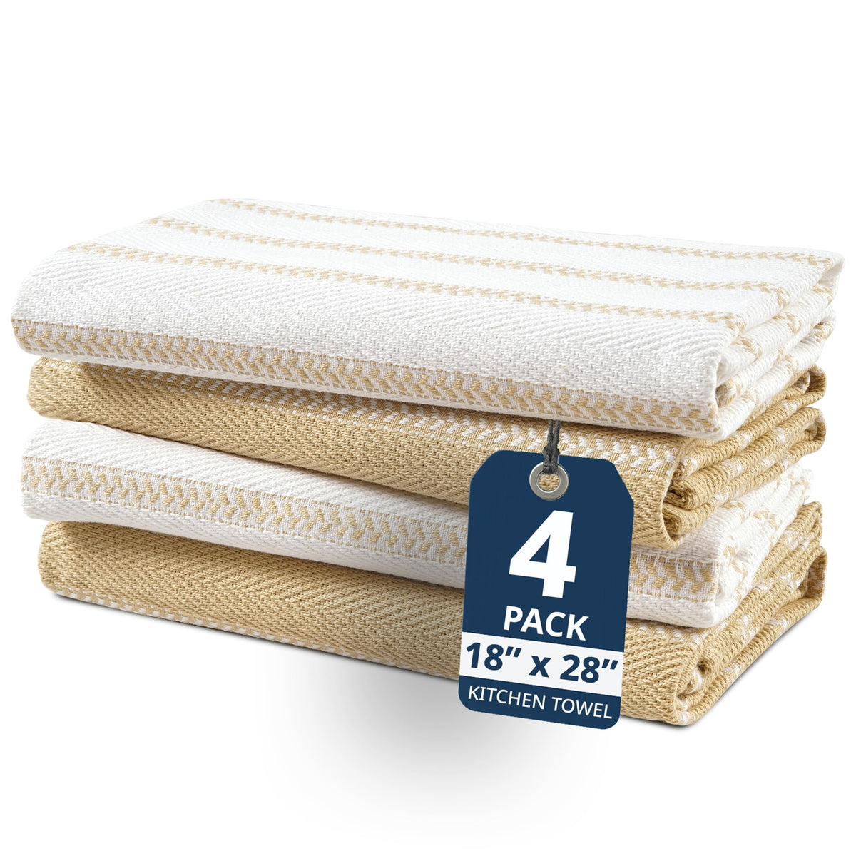 LANE LINEN Dish Towels for Kitchen 100% Cotton Tightly Woven 6 Pack - Olive