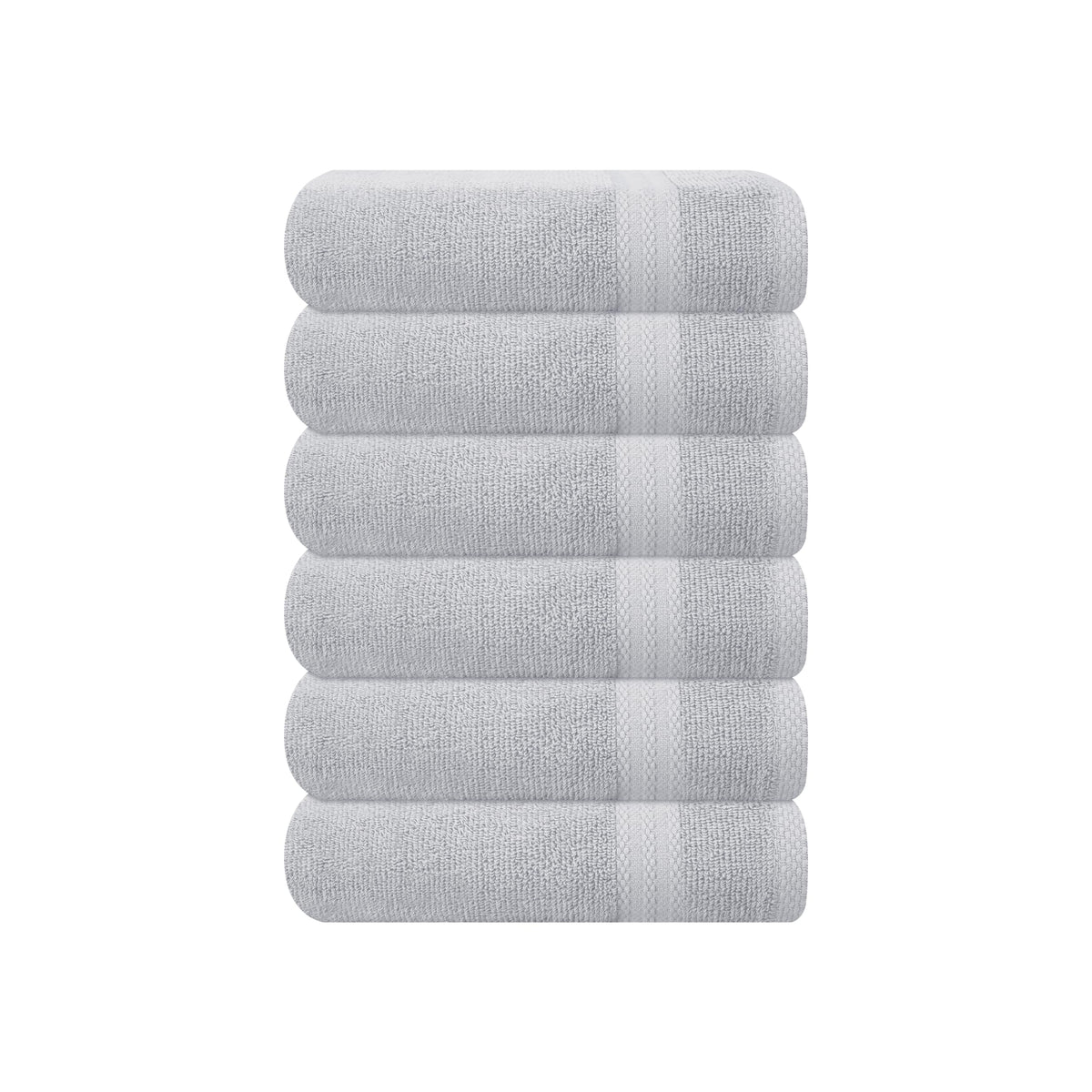 GLAMBURG Ultra Soft 8-Piece Towel Set - 100% Pure Ringspun Cotton, Contains 2 Oversized Bath Towels 27x54, 2 Hand Towels 16x28, 4 Wash Cloths 13x13 - Ideal for Everyday use, Hotel & Spa - Black