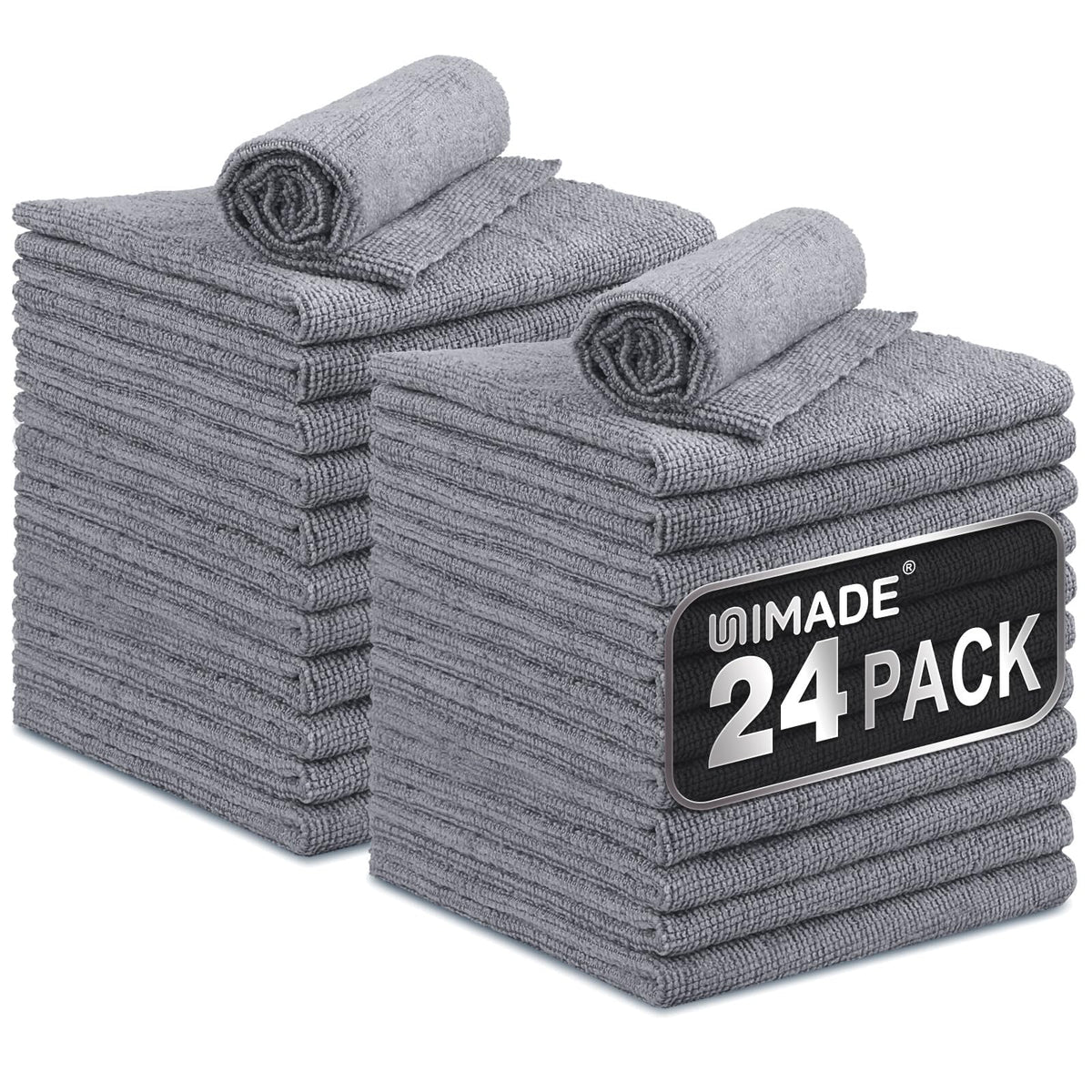 UNIMADE Shop Towels, 100 Pack Commercial Grade Work Rags Microfiber Towel