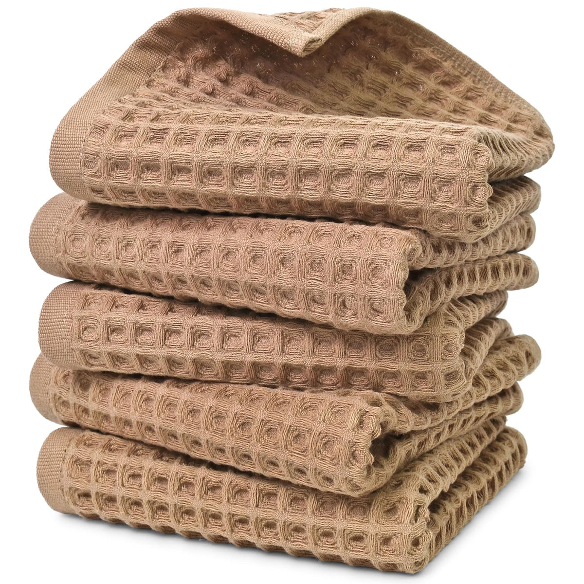 Jacquotha Waffle Hand Towels 2-Piece (Mist White) – Cotton, Quick Dry, Lint Free, 13” x 29”
