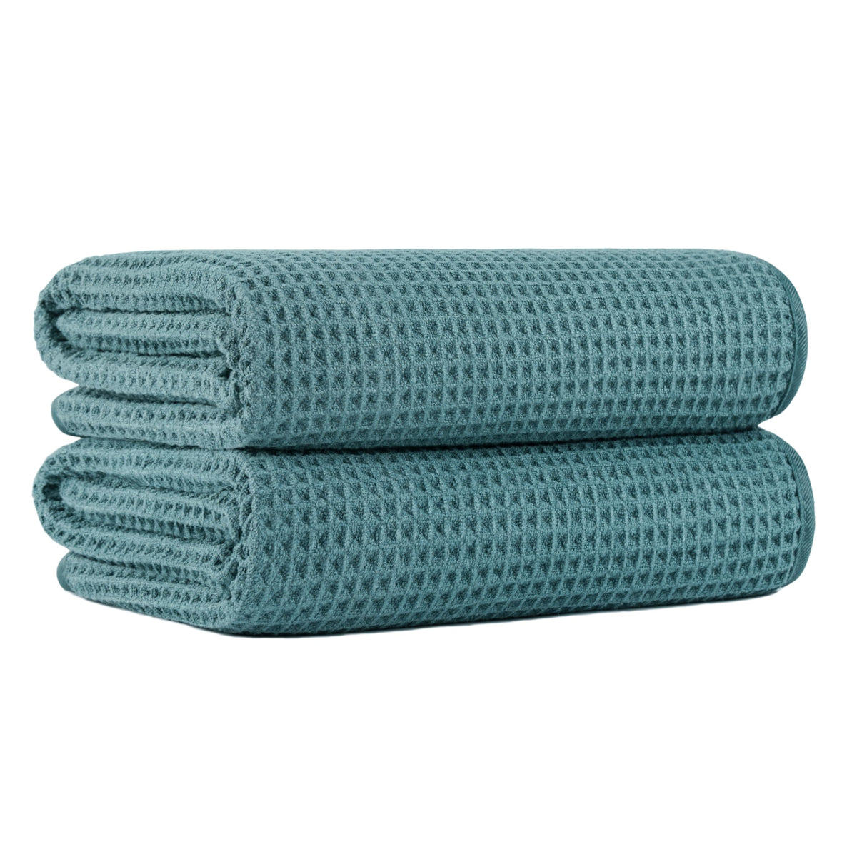 MICROFI New Microfiber Waffle Bath Towels, 2 Pieces, Oversized, Soft, Absorbent, Fast Drying, Lint Free 430 GSM (30''x60''/76cm x 152cm)