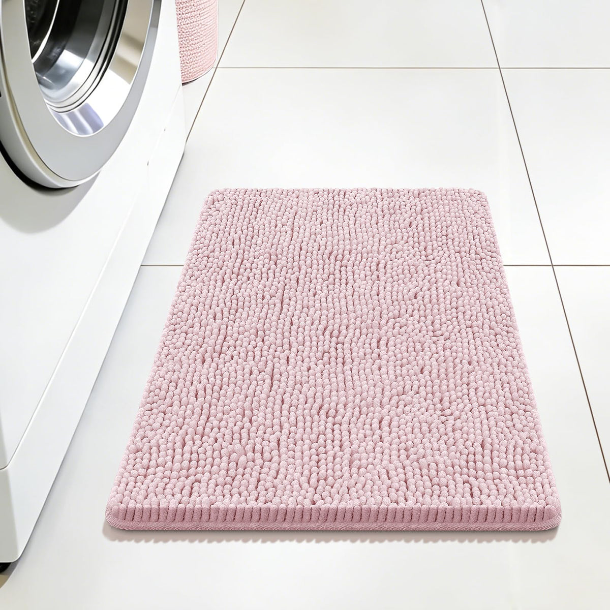 Bcoimo Small Bath Rug Mat,Sage Chenille High Absorbent Bathroom Floor Mats