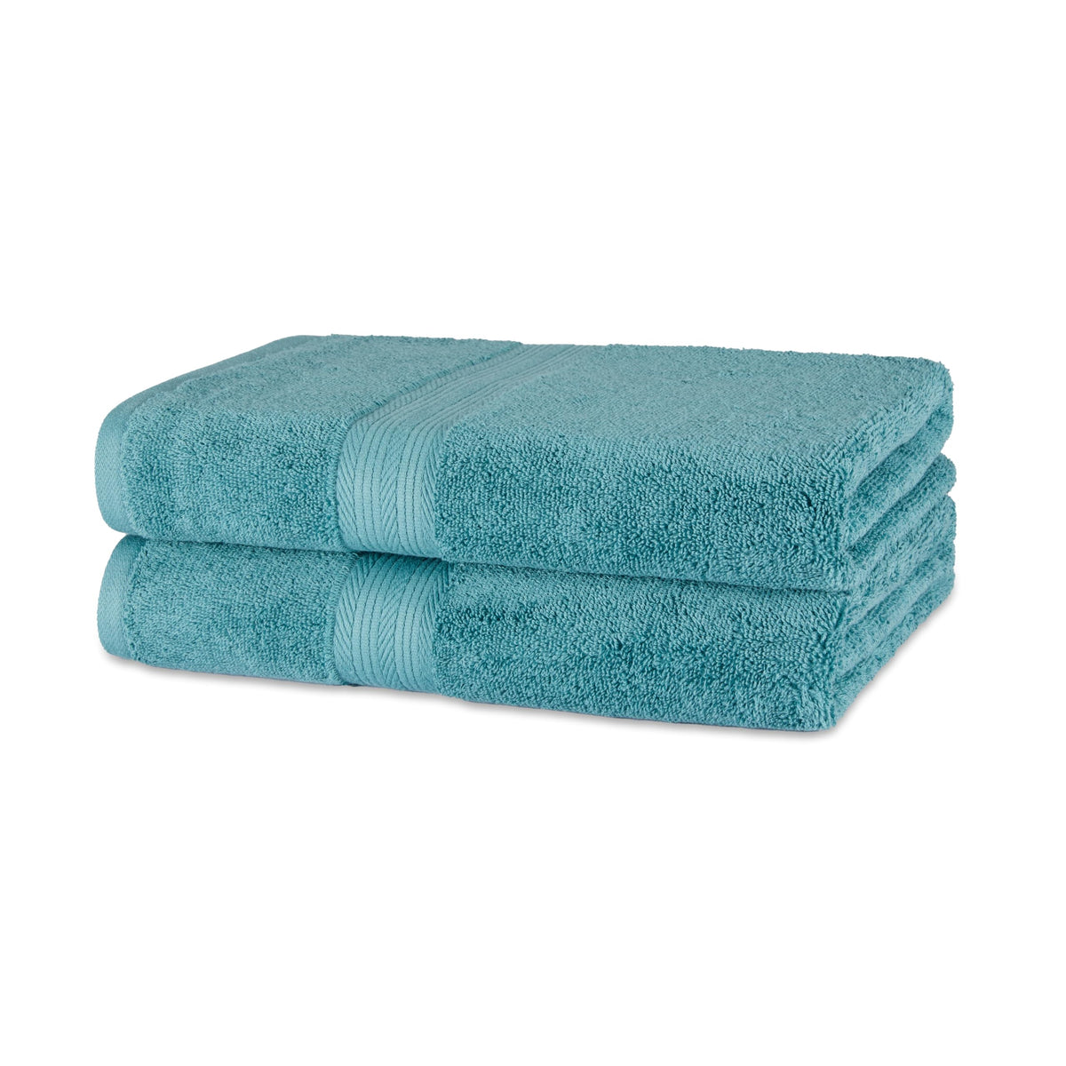 Amazon Basics 6-Piece Oversized Highly Absorbent Fade-Resistant Towel Set, 100% Cotton Towels for Bathroom, Soft, 2 Bath Towels, 2 Hand Towels, 2 Washcloths, White