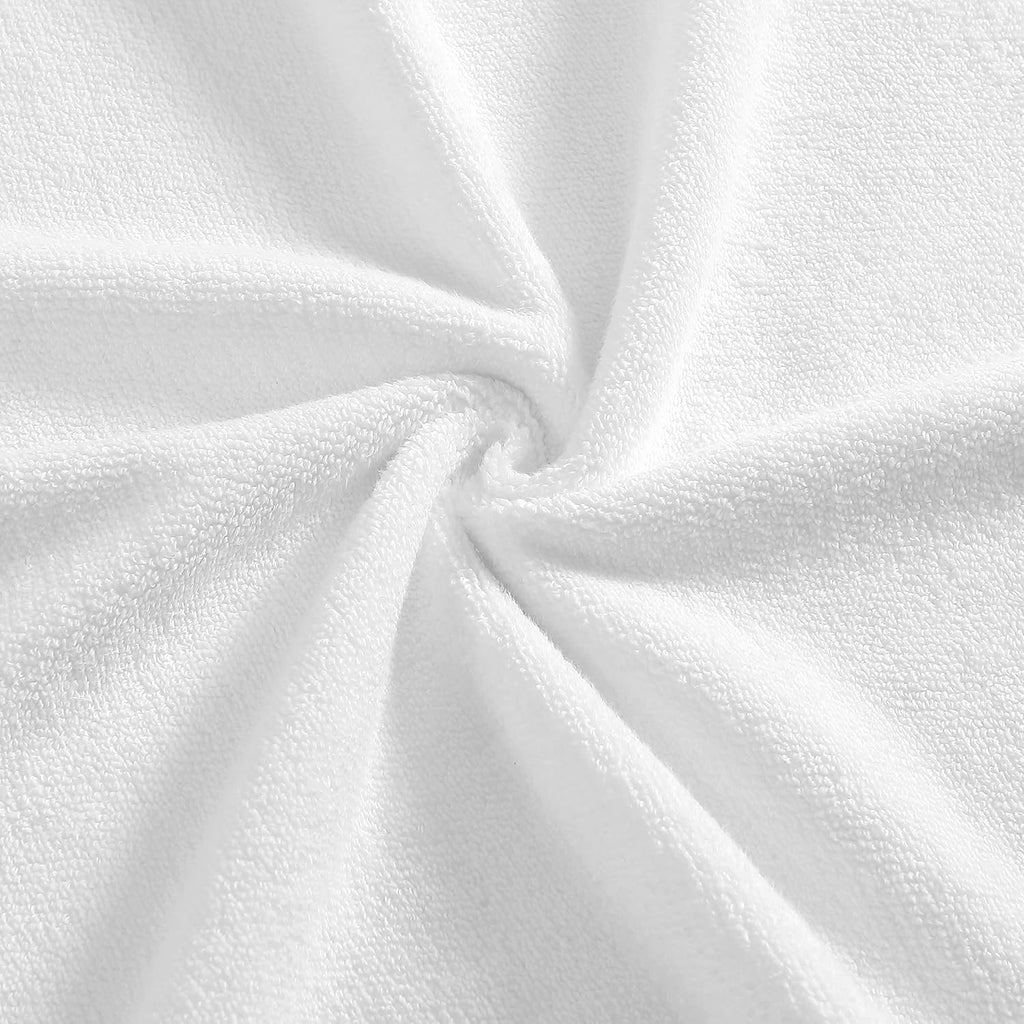 Vera Wang - Bath Towels, Plush Cotton Bathroom Towels with Zero Twist Design, Highly Absorbent & Low-Lint, Set of 6 (Sculpted Pleat White)