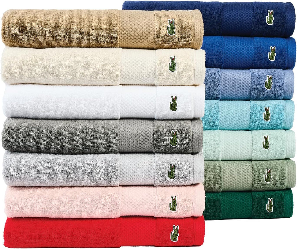 Lacoste Heritage 100% Supima Cotton Bath Towel 30" x 54", Aloe