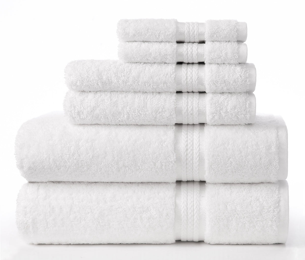 COTTON CRAFT Ultra Soft 6 Piece Towel Set - 100% Cotton Towels - Burgundy